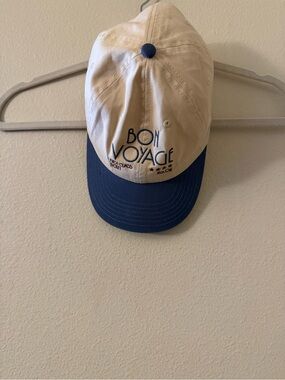 American Eagle Outfitters Bon Voyage Two-Tone Cap in Cream and Blue